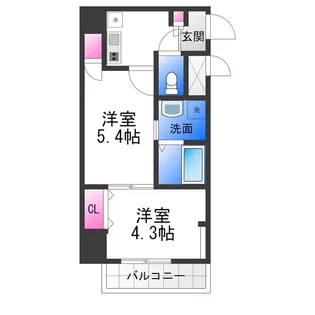 エヌエムスワサントディス【8階】の間取り