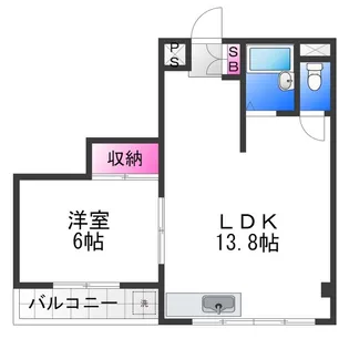 1LDKの間取り画像