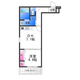 フジパレス堺長曽根町【1階】の間取り