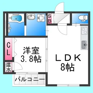 GRANDIR浅香山【3階】の間取り