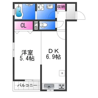 OrientCity戎之町東(オリエントシティ戎之町東)【107号室】の間取り