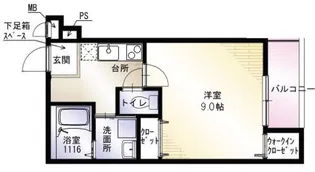 シュークリア北花田【2階】の間取り