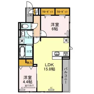 クラシスト堺東【1階】の間取り