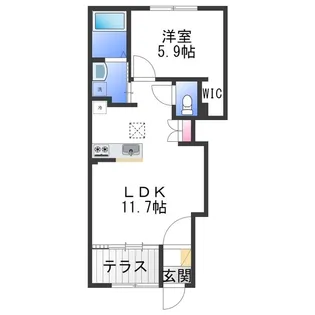 Grandeur Mihara【1階】の間取り