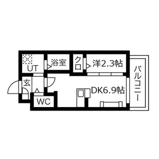 アルモカーサ三国ヶ丘【1FE号室】の間取り