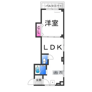 エクシード堺【102号室】の間取り