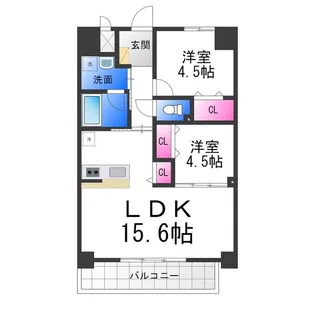 シャンピア堺【603号室】の間取り
