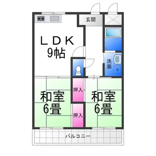 しののめハイツ2【2階】の間取り