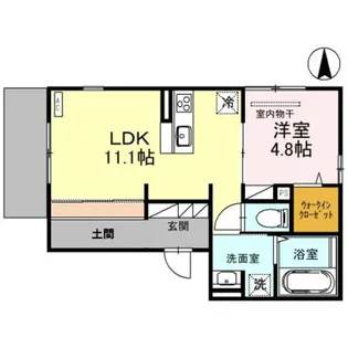 Chloris(クローリス)【101号室】の間取り