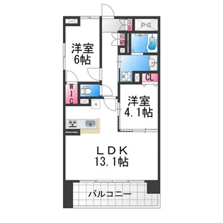 1SLDKの間取り画像
