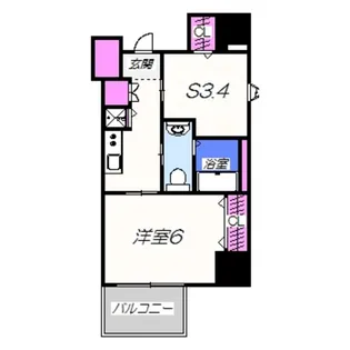 ディアコート宿屋町【5B号室】の間取り