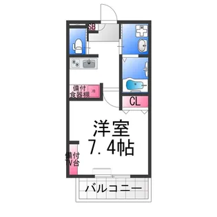 ジーイーサンク【1階】の間取り