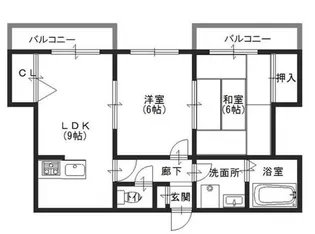 ラポール新金岡【202号室】の間取り