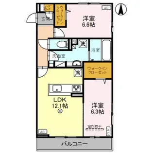 ユーディアコート【303号室】の間取り