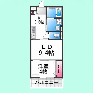 COCO MOZU【301号室】の間取り