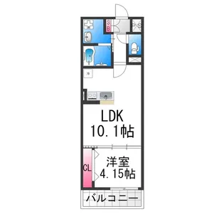1LDKの間取り画像