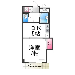 ハイツヴァレイ中百舌鳥【5階】の間取り