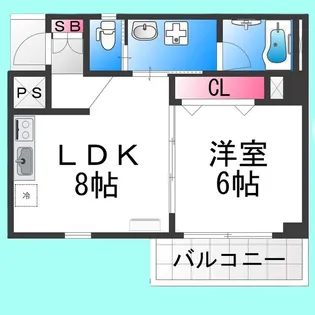 住吉橋ポルト【3階】の間取り