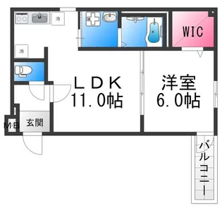 フジパレス三国ヶ丘サウス【1階】の間取り