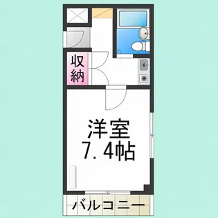 ドミールタチバナ五月町Ⅱ【4階】の間取り