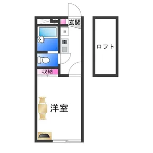 レオパレスFairy【207号室】の間取り