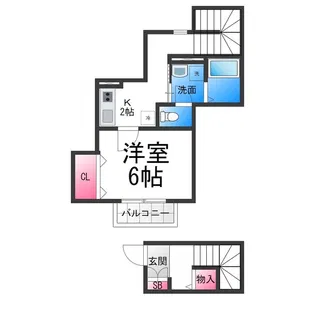 プチメゾン鳳【201号室】の間取り