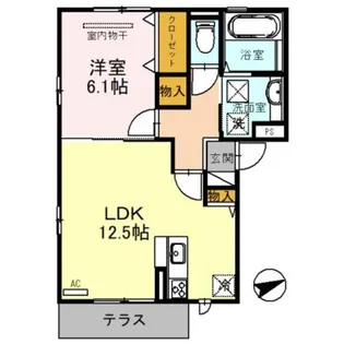 メルベーユ紀ノ国【1階】の間取り