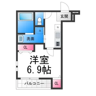 フジパレス諏訪ノ森駅東【1階】の間取り