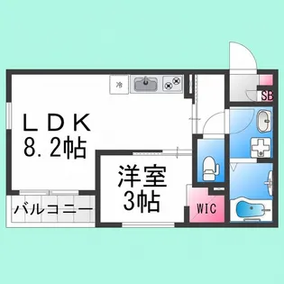 REGALEST七道A【3階】の間取り