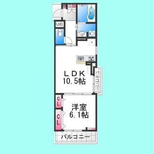 サンライズメゾン【3階】の間取り