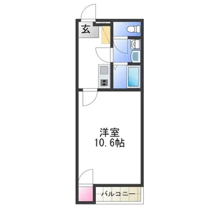 クレイノSAKURA【103号室】の間取り