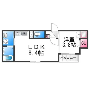 GRANDIR七道Bliss Court【301号室】の間取り