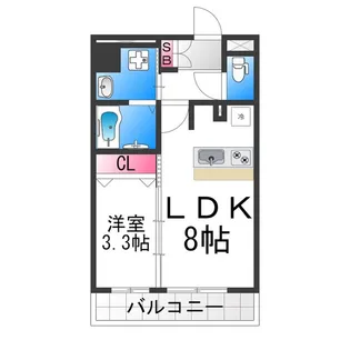 スプランディッド堺東【13階】の間取り