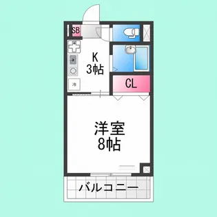 アネックス2号館【4階】の間取り