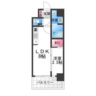 Alivis堺浜寺【1010号室】の間取り
