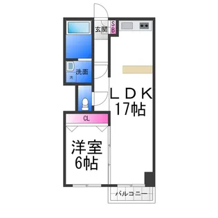 コーポ河中Ⅰ【305号室】の間取り