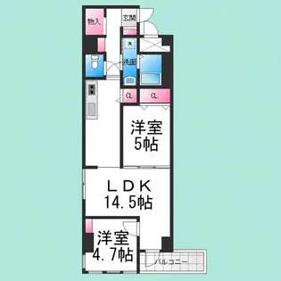 フリーディオ堺BLD【501号室】の間取り