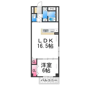 フリーディオ堺BLD【402号室】の間取り