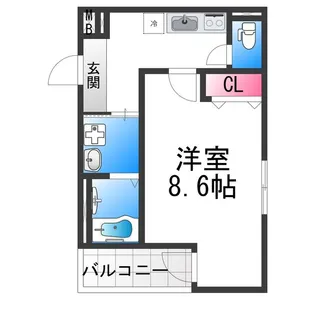フジパレス北花田駅東【1階】の間取り