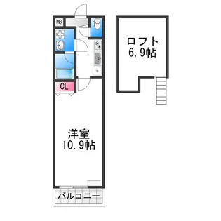 フジパレス津久野 Ⅱ番館【2階】の間取り