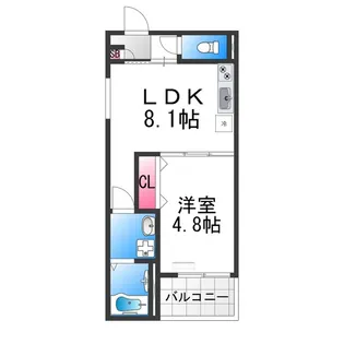 ALEGRIA三国ヶ丘【3階】の間取り