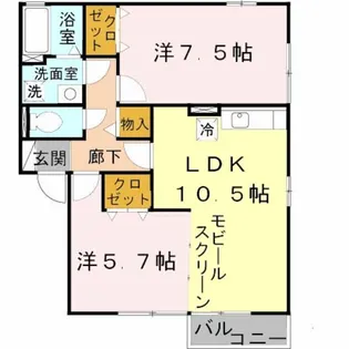 セピアコート【102号室】の間取り