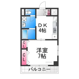1DKの間取り画像