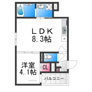 F asecia クローバー【2階】の間取り