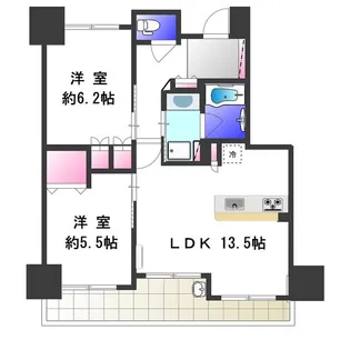 パークホームズ三国ヶ丘【702号室】の間取り