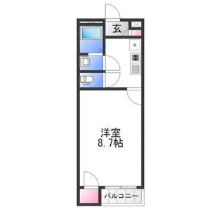 クレイノGRACY浜寺【102号室】の間取り