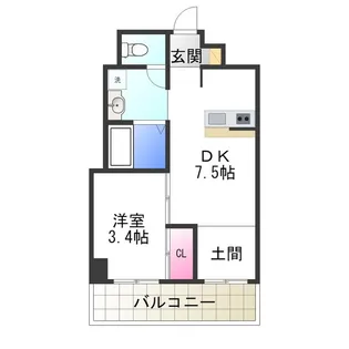 サザンクレスト七道シエル【308号室】の間取り