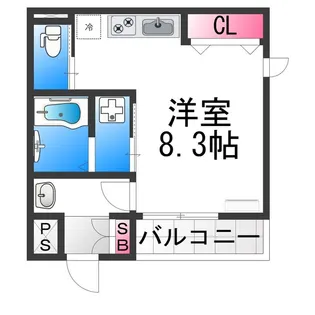リレックス北清水【203号室】の間取り
