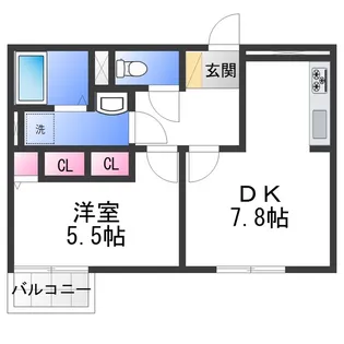 レオネクストファイブストリート【101号室】の間取り
