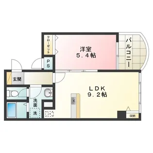 ジェルメ河善【801号室】の間取り